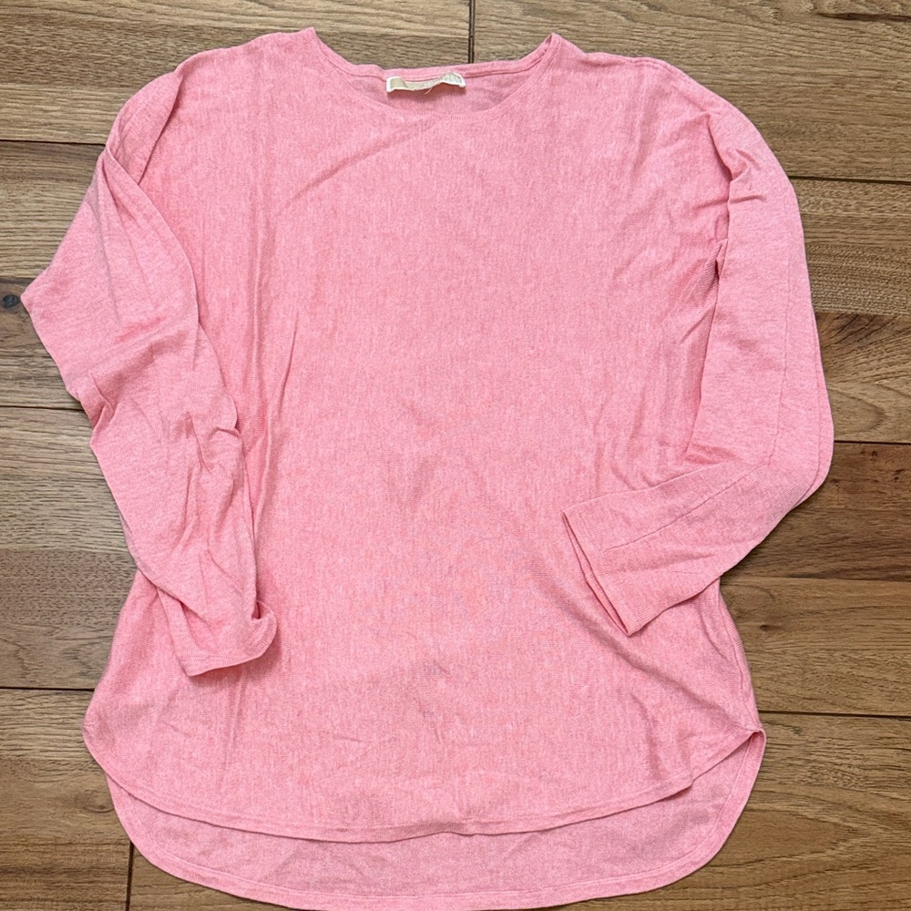 Michael Kors Soft Pink Long Sleeve Crew Sweater